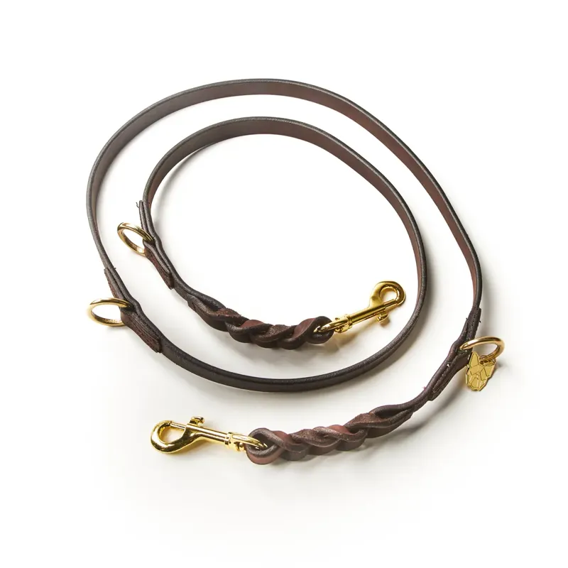 Shires Digby And Fox Braided Training Lead - Brown