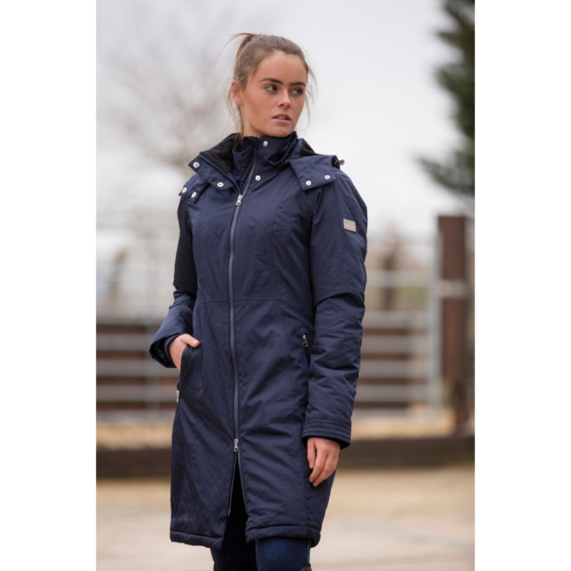Mark Todd Performance Long Waterproof Coat - Navy-1