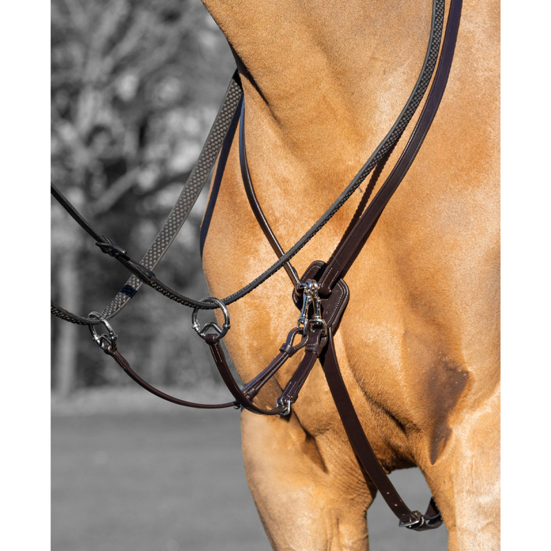 LeMieux Kudos Running Martingale - Brown/Silver-1