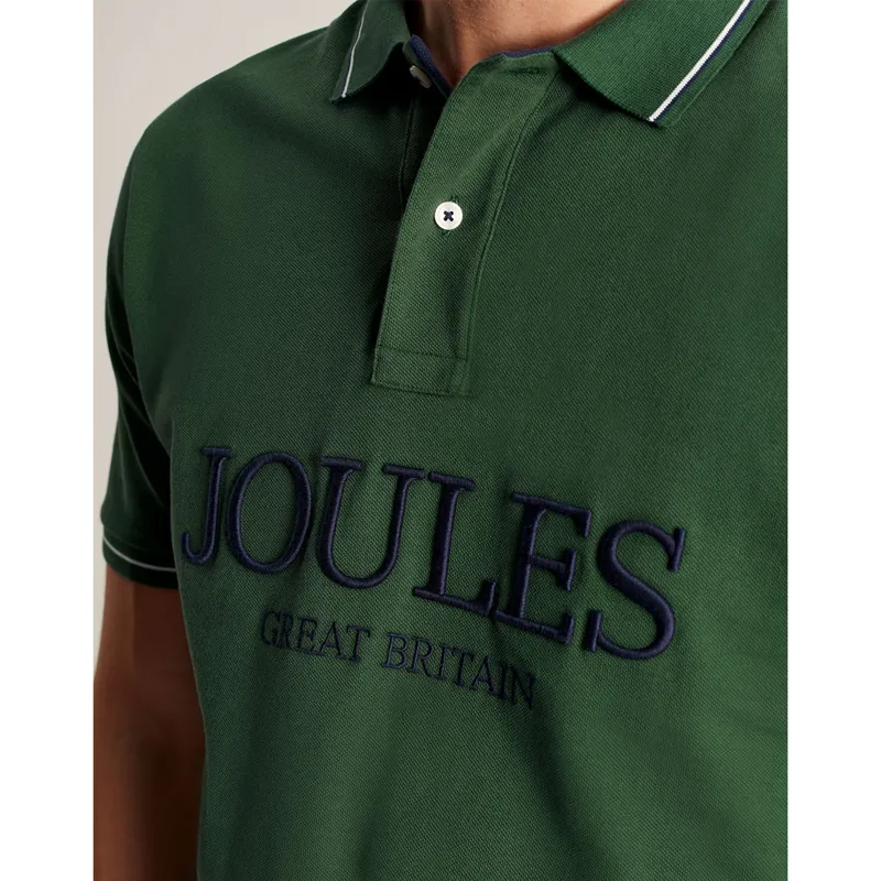 Joules Branded Polo Shirt - Dark Green-1