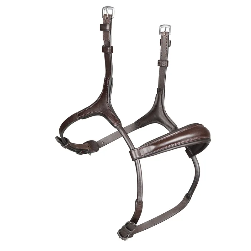 Shires Velociti Lusso Rolled Padded Cavesson Noseband - Havana