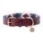 Benji And Flo Sublime Polo Leather Dog Collar - Grape/Riviera