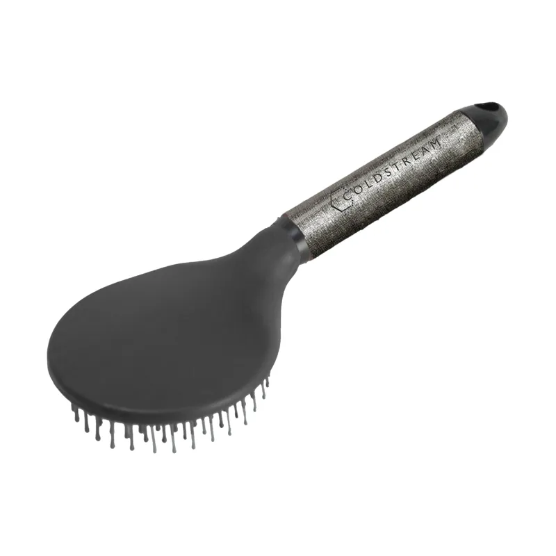 Coldstream Shine Mane And Tail Brush - Black/Silver