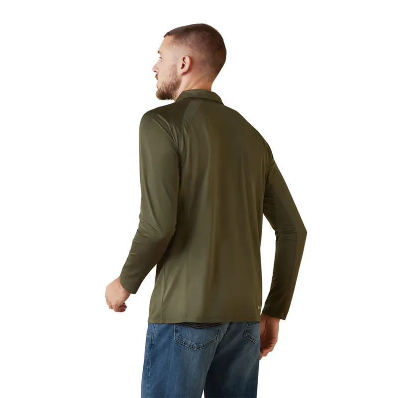 Ariat Men's Sunstopper 1/4 Zip Baselayer - Beetle-1