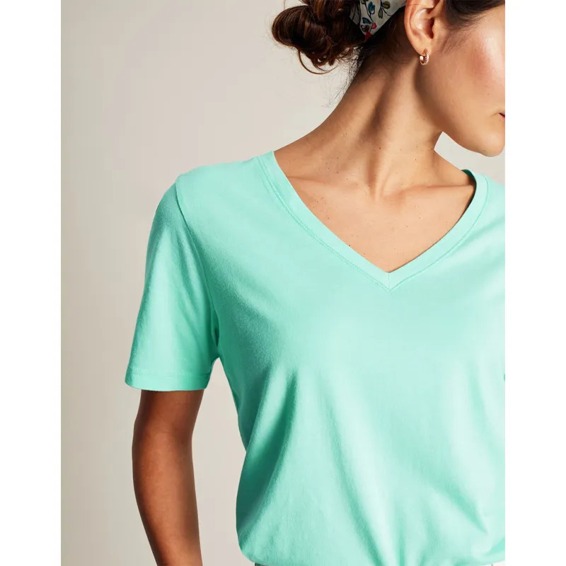 Joules Emily V Neck T-Shirt - Turquoise-2