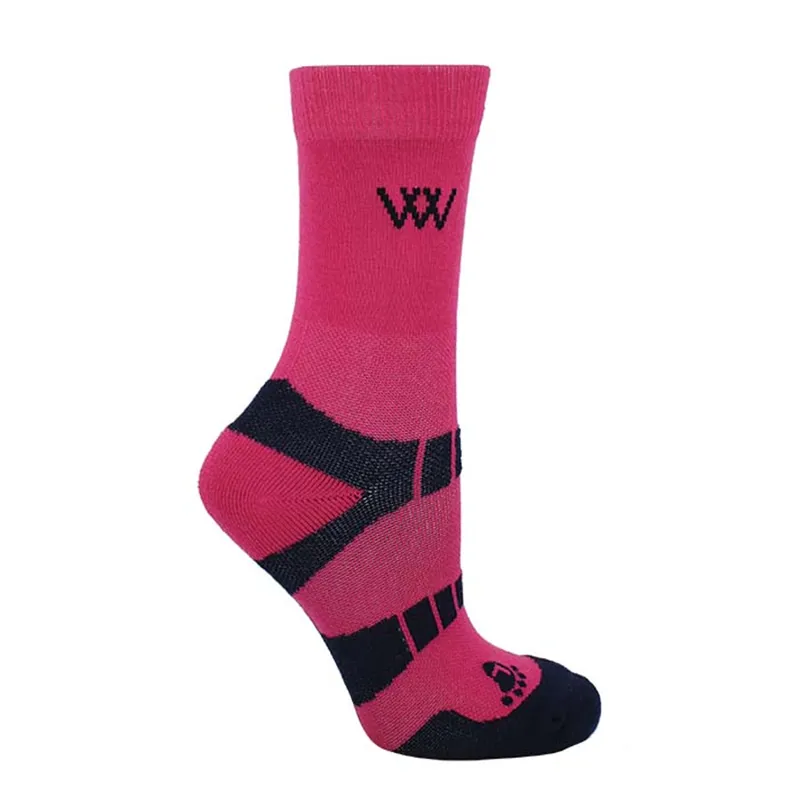 Woof Wear Short Bamboo Waffle Socks - Pink/Navy