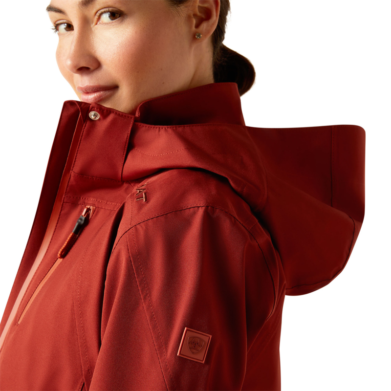 Ariat Women's Coastal Waterproof Jacket - Fired Brick-2