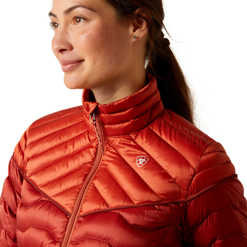 Ariat Women's Ideal Down Jacket - IR Red Ochre/Burnt Brick-2