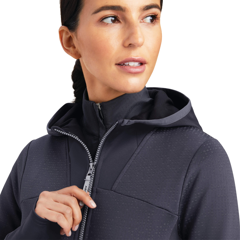 Ariat Women's Lumina Full Zip Sweatshirt - Ebony-2