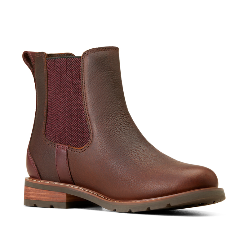 Ariat Women's Wexford Waterproof Chelsea Boot  - Dark Brown-2