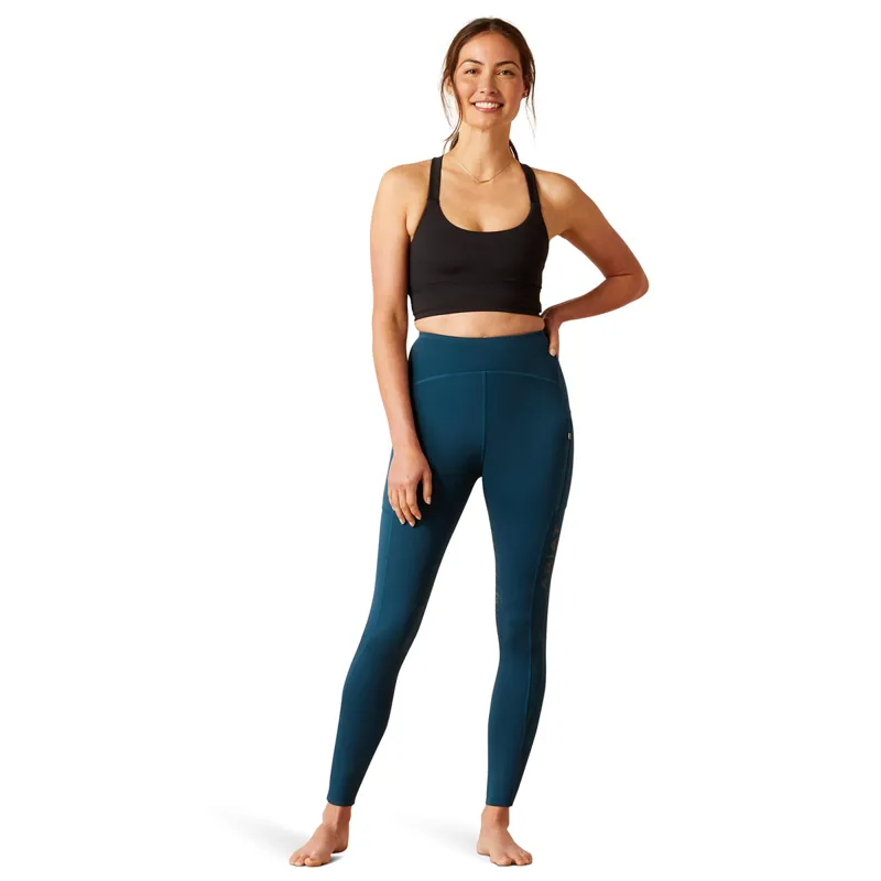 Ariat Women's Venture Thermal Half Grip Tight - Reflecting Pond-2