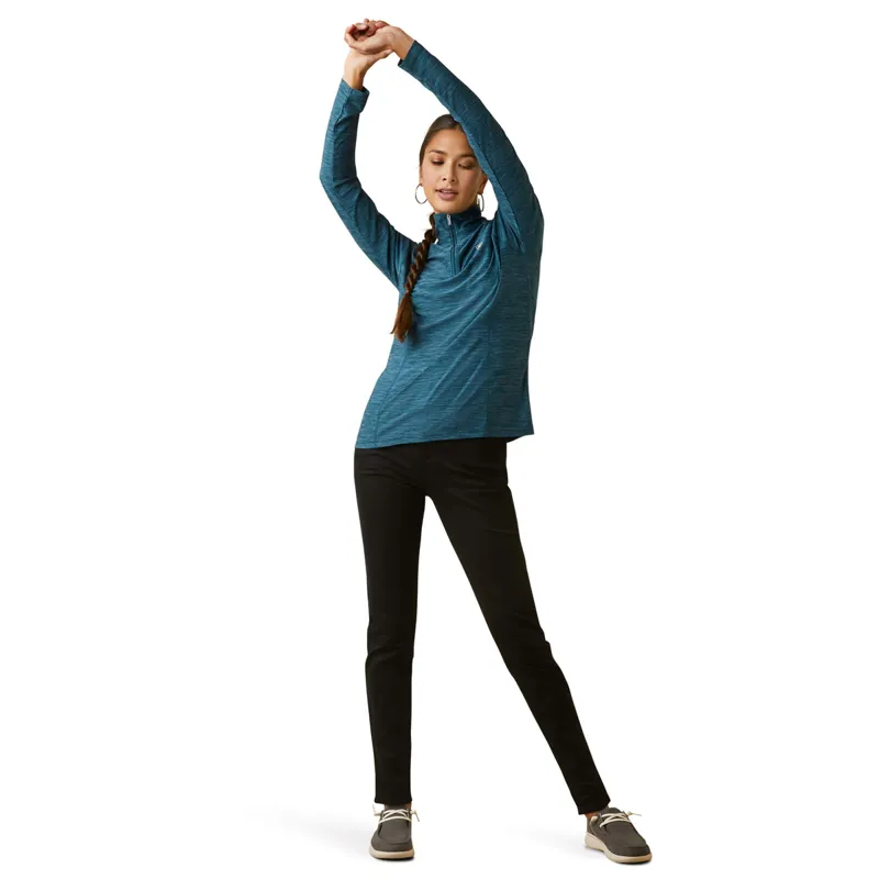 Ariat Women's Laguna 1/4 Zip Top - Reflecting Pond-2