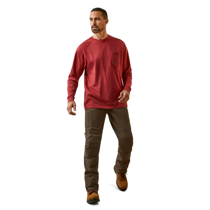 Ariat Men's Rebar Cotton Strong Graphic Top - Brick Red-2