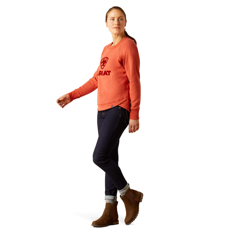Ariat Women's Benicia Sweatshirt - Burnt Brick-2