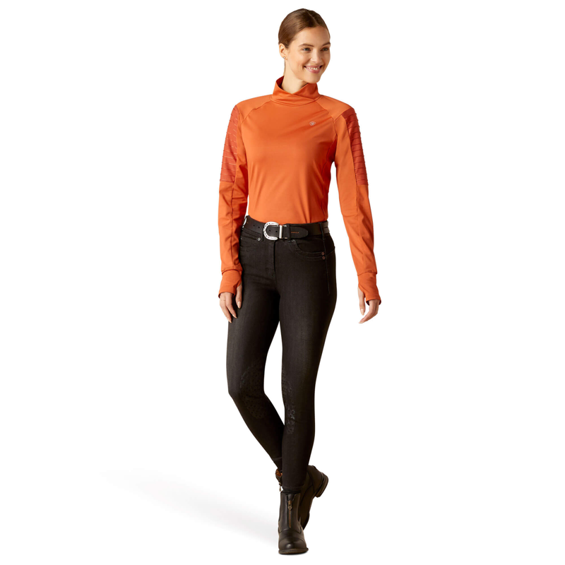 Ariat Women's Facet Base Layer - Burnt Brick-2