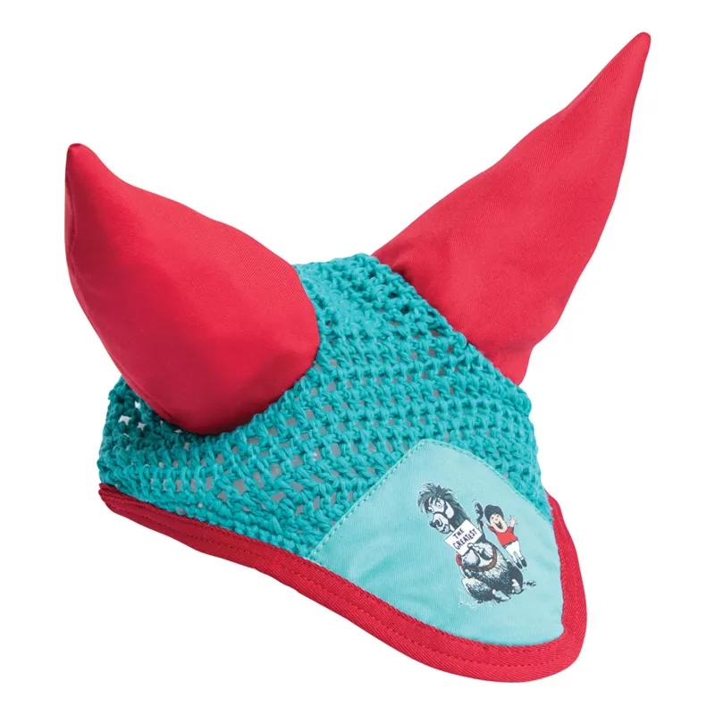 Hy Equestrian Thelwell Collection The Greatest Fly Veil - Turquoise/Red