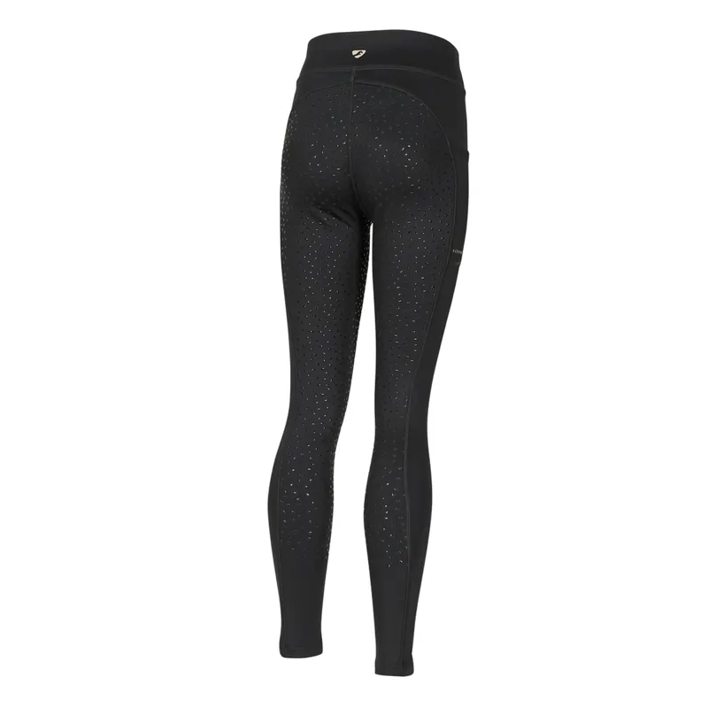 Aubrion Young Rider Shield Winter Riding Tights - Black-2
