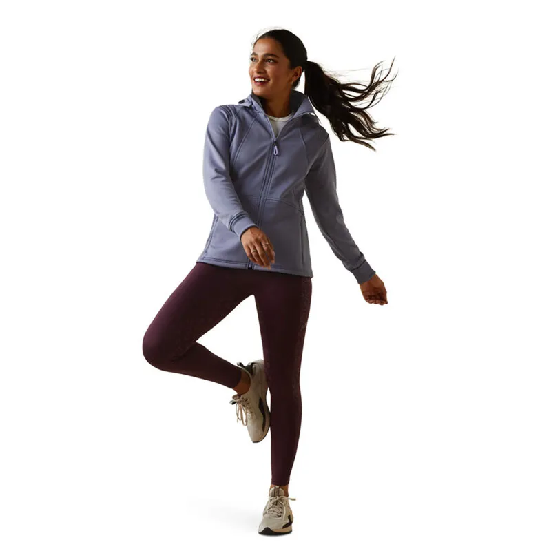 Ariat Women's Wilde Full Zip Sweatshirt - Dusky Granite-2