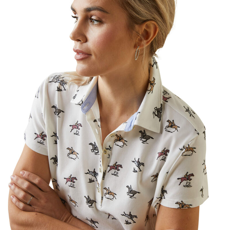 Ariat Women's Cloverdale Polo - Fresh Print-2