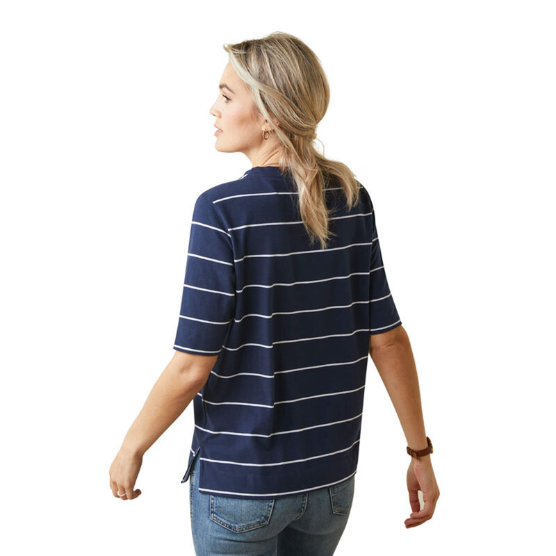 Ariat Women's Windsor T-Shirt - Navy Stripe-2