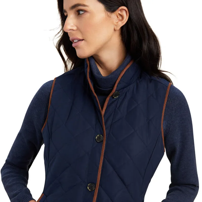 Ariat Women's Woodside 2.0 Quilted Gilet - Navy-2