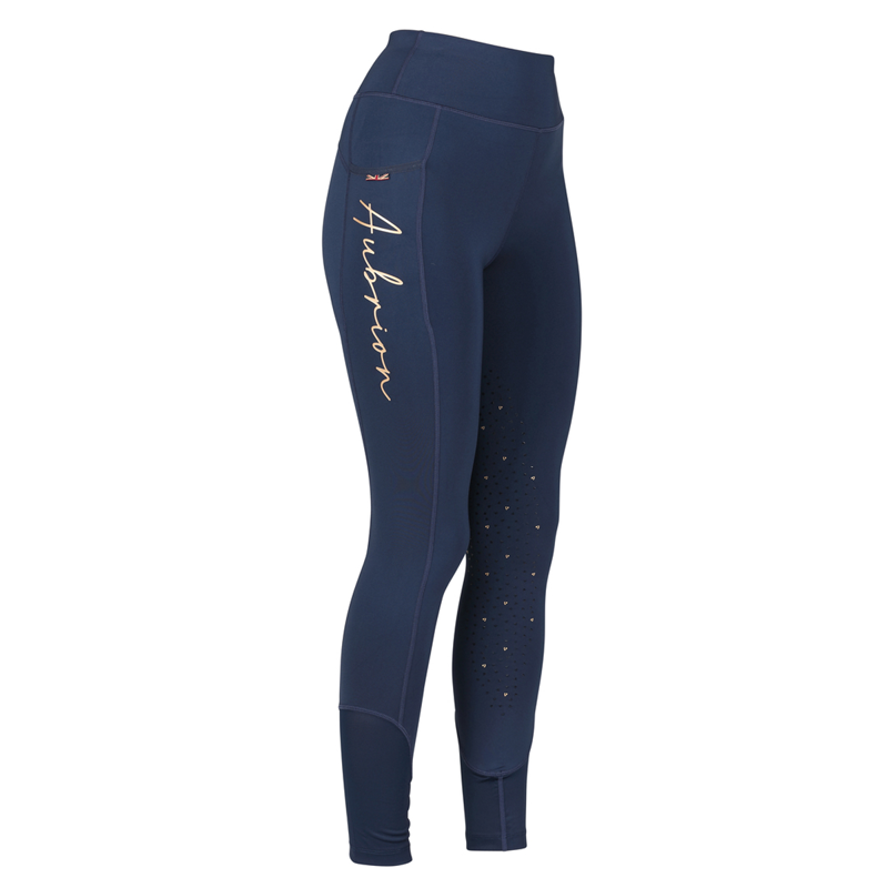 Aubrion Team Sculpt Riding Tights - Navy Blue-1