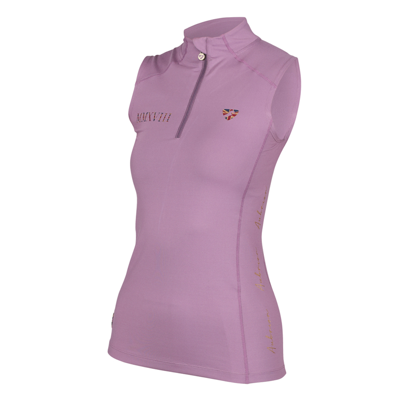 Aubrion Team Sleeveless Base Layer - Mauve-1