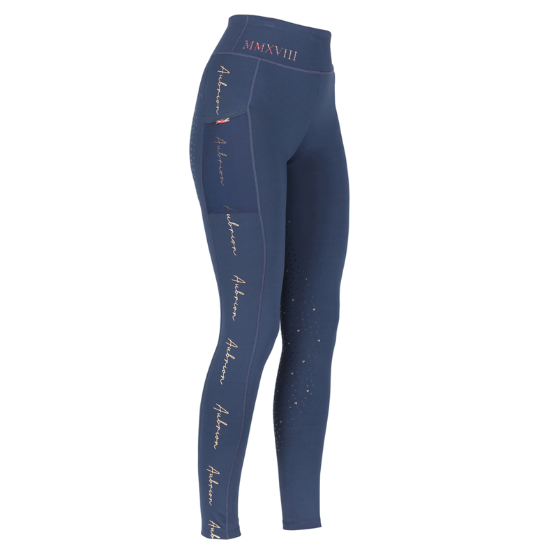 Aubrion Team Rhythm Riding Tights - Navy Blue-2