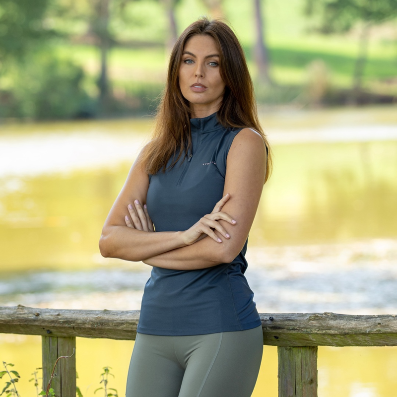 Aubrion Revive Sleeveless Base Layer - Navy-2