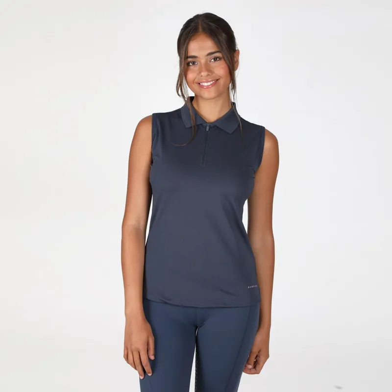 Aubrion Poise Sleeveless Polo - Navy-2