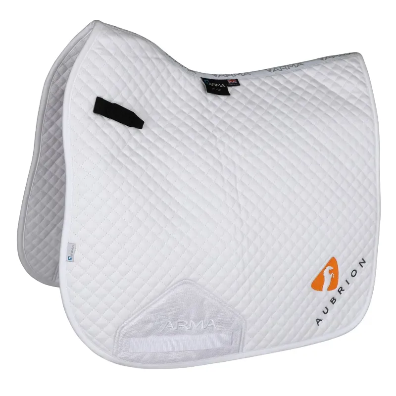 Aubrion Branded Dressage Saddlecloth - White