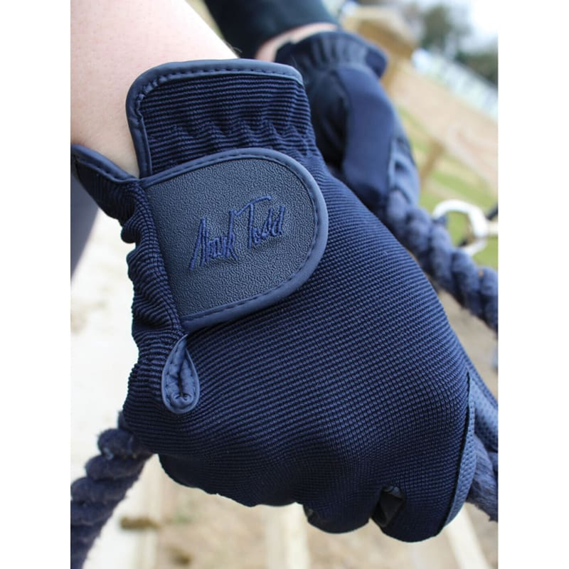 Mark Todd Children's Super Riding Gloves - Navy-1
