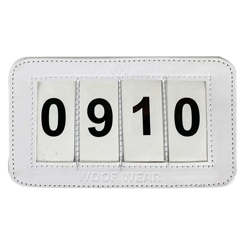 Woof Wear 4 Digit Dressage number Holder - White