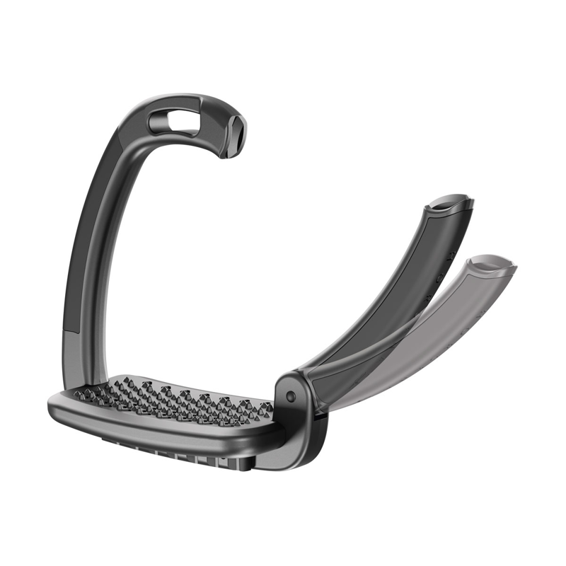 Horsena Swap Stirrups With Double Side Covers - Black/Deep Black-2