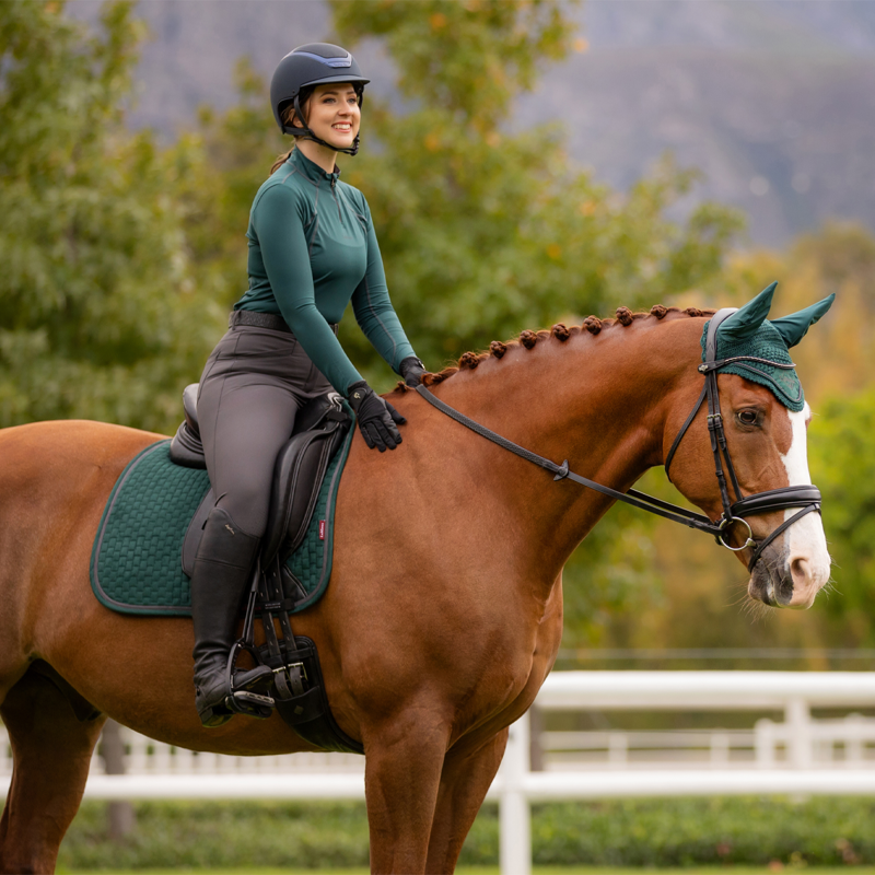 LeMieux Suede Dressage Square - Spruce-4