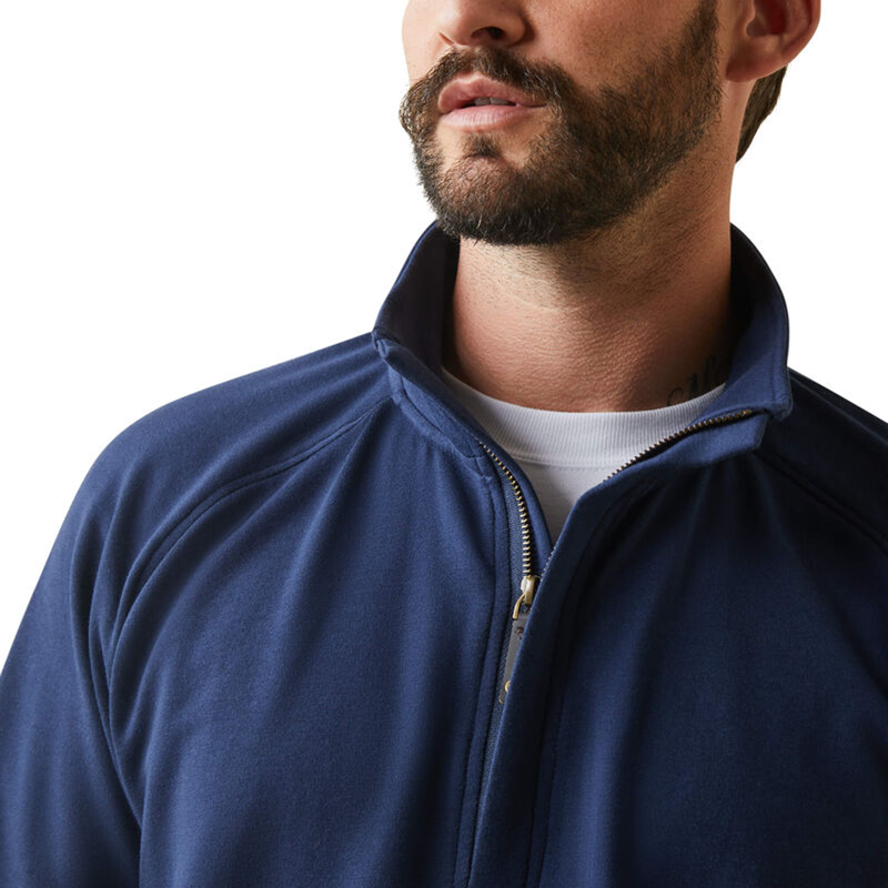 Ariat Men's Portola 1/2 Zip Sweatshirt - Navy-3