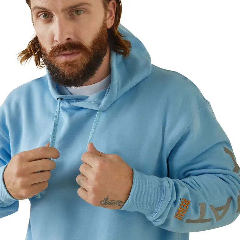 Ariat Men's Rebar Graphic Hoodie - Dutch Canal Heather/Alloy-3