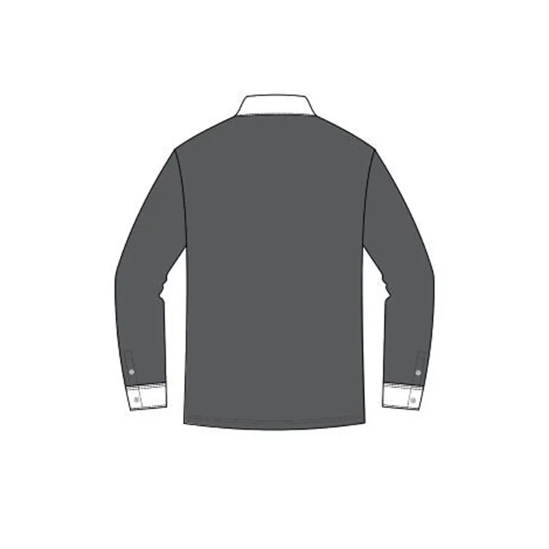 Mark Todd Men's Long Sleeve Competition Shirt - Anthracite/White-1