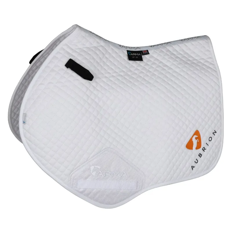 Aubrion Branded Jump Saddlecloth - White