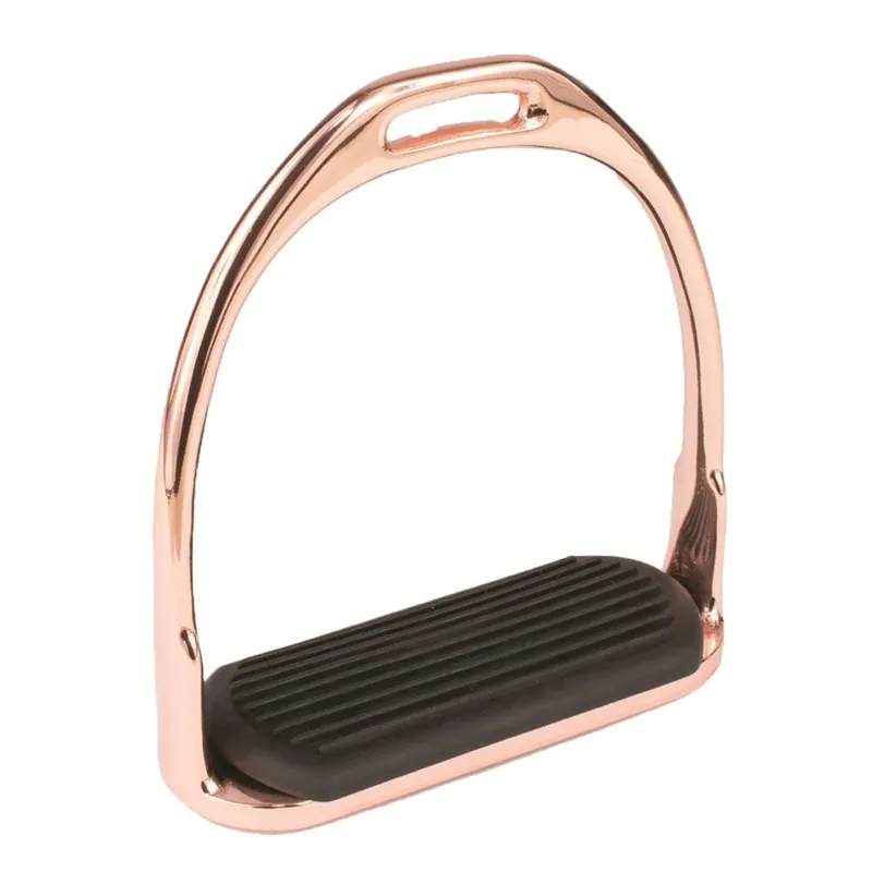 JHL Pro-Steel Fillis Stirrup Irons - Metallic Rose Gold