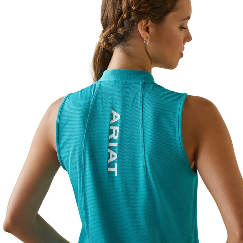 Ariat Women's Hailey 1/4 Zip Baselayer - Viridian Green-3