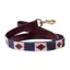 Benji And Flo Sublime Polo Leather Dog Lead - Navy/Rose - 115cm