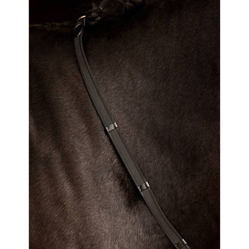 LeMieux Rubber Grip Continental Reins Full - Brown/Brass-1
