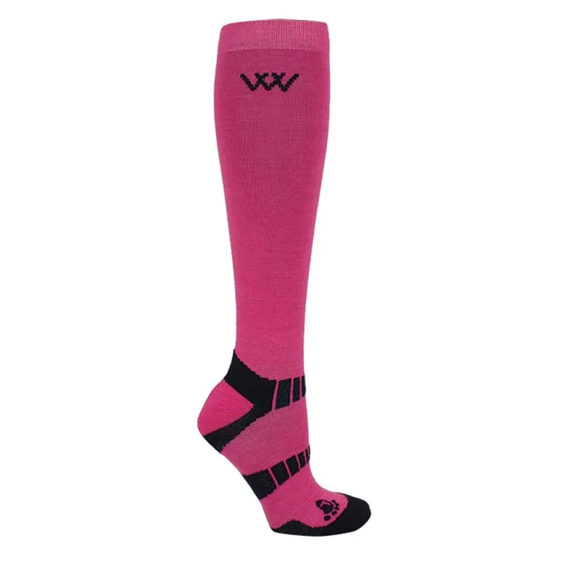 Woof Wear Winter Riding Sock - Pink/Navy