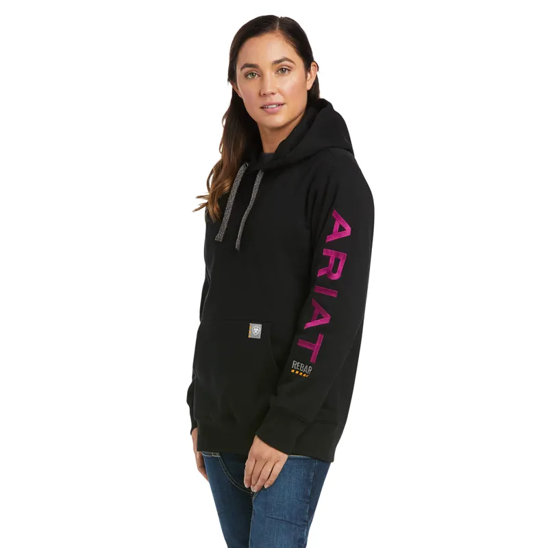Ariat Women's Rebar Graphic Hoodie - Black/Purple