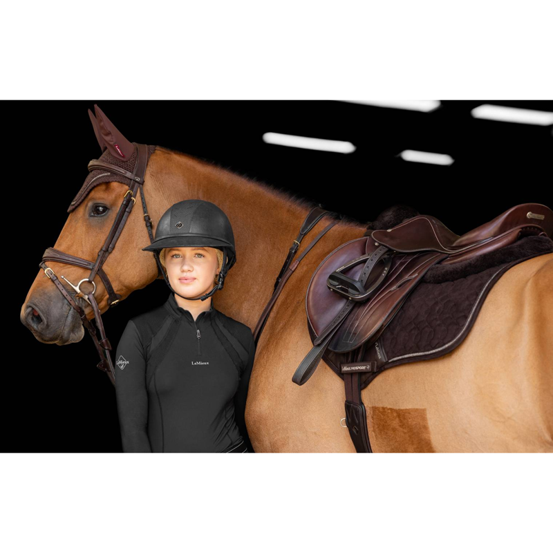 LeMieux Crystal Suede Close Contact Pad - Brown-3