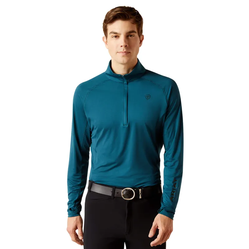 Ariat Men's Lowell 1/4 LS Base Layer - Reflecting Pond