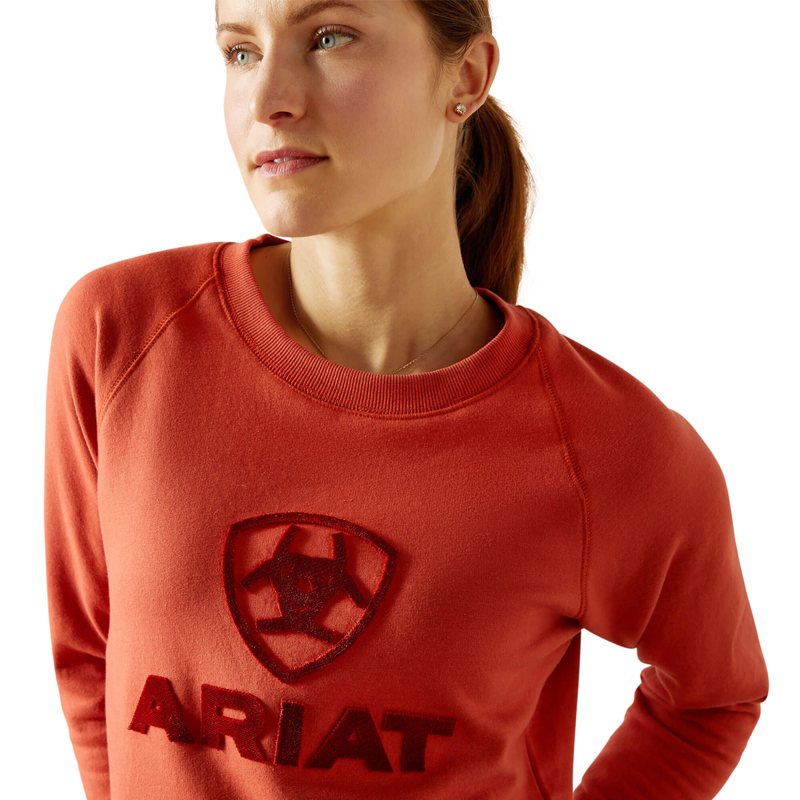 Ariat Women's Benicia Sweatshirt - Burnt Brick-4