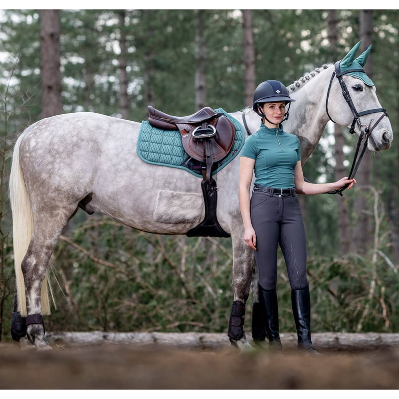 LeMieux Sale Carbon Mesh Close Contact Square - Sage - L-2