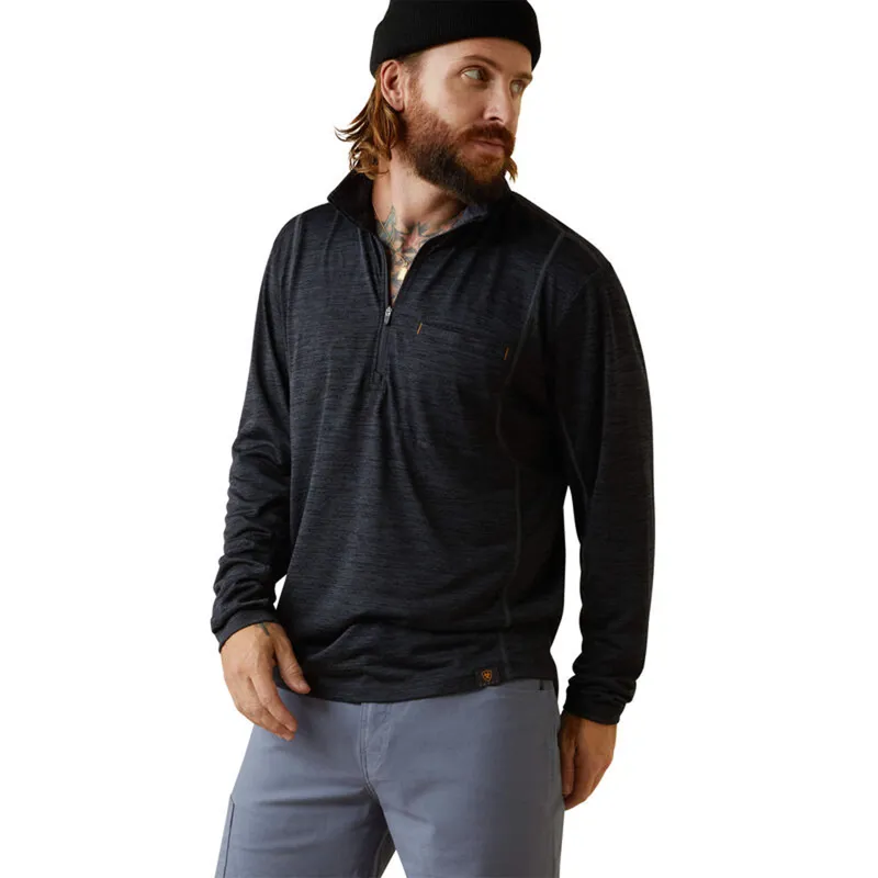 Ariat Men's Rebar Evolution 12 Zip T-Shirt - Black-1